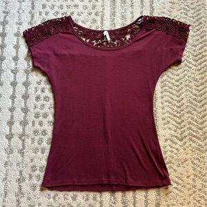 Vanity Maroon Top - Size XS